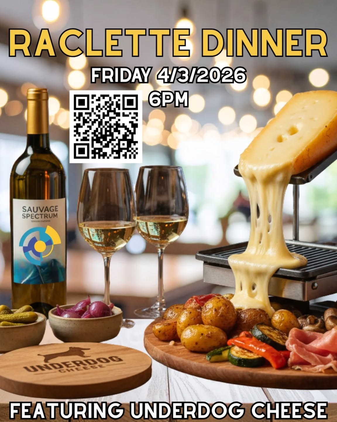 🚨🧀🍷TODAY IS THE LAST DAY TO GET YOUR TICKETS FOR THIS DELICIOUS, FUN, AND UNIQUE RACLETTE AND BLENDING DINNER!!!🚨🍷🧀
🎟️🎟️🎟️
Ticket link in BIO!